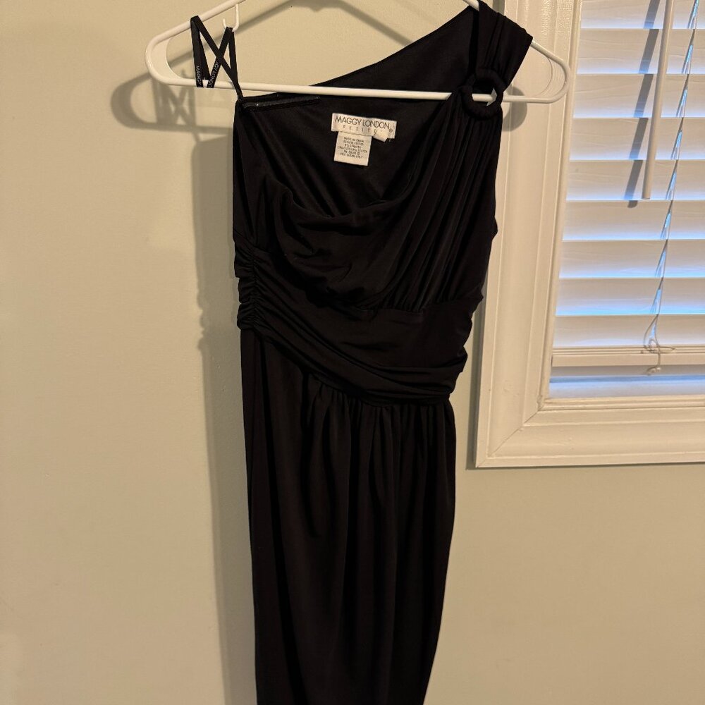 NWOT Formal Mini Little Black Cocktail Asymmetrical Dress